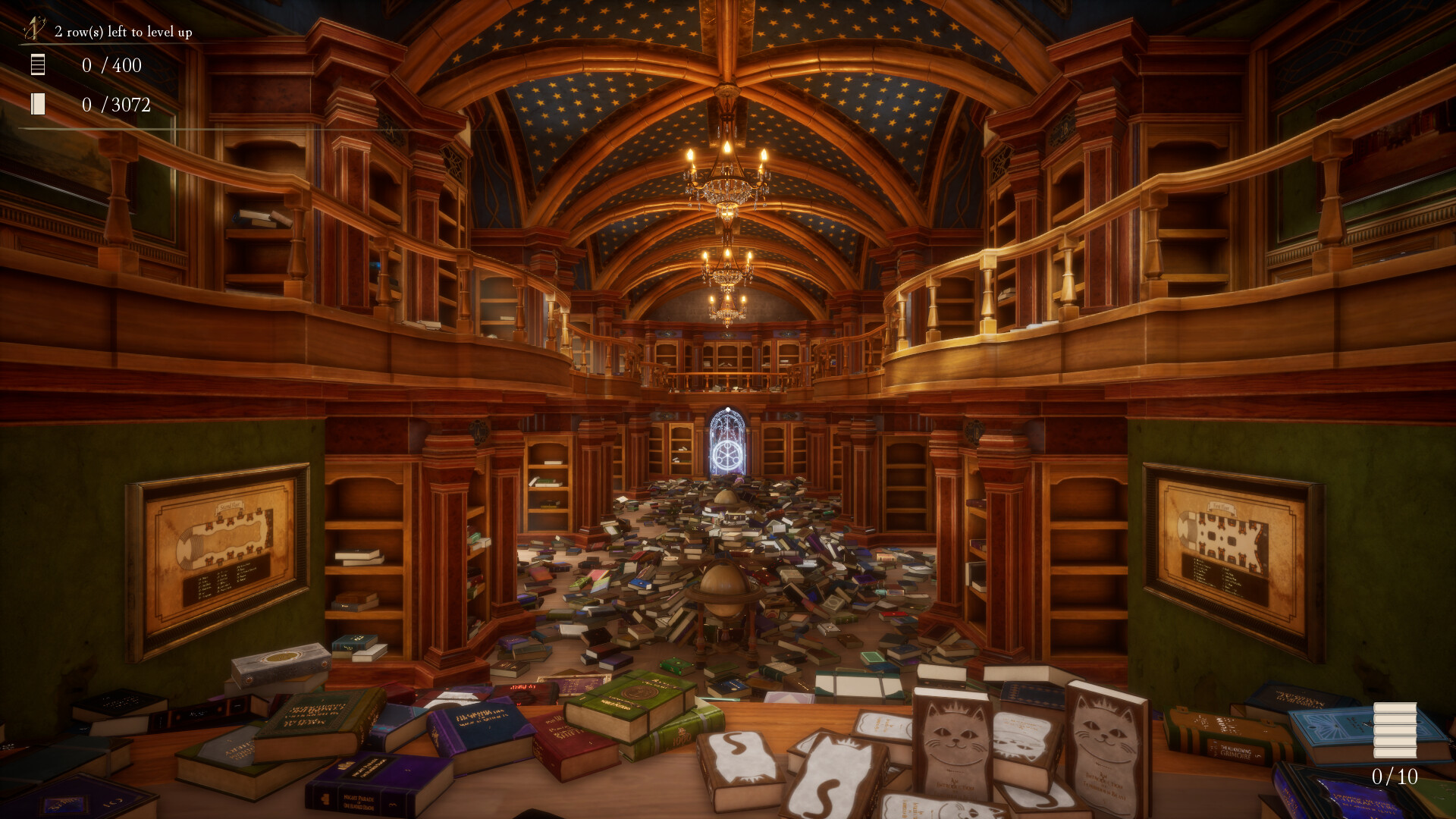 The magical library interior from Librarian: Tidy Up the Arcane Library